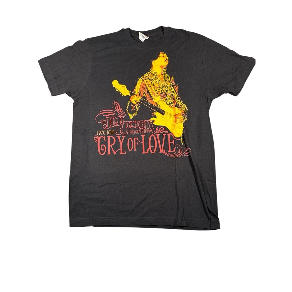Jimi Hendrix T Shirt Mens Medium‎ Black Short Sleeve 1970 Cry of Love Experience